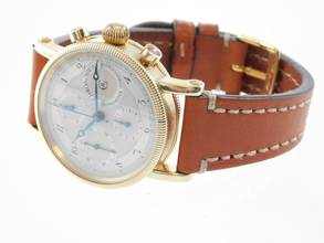Thumbnail von Chronoswiss Chronometer Chronograph Automatik massiv 18 Karat Gelbgold mit Glasboden im Top Zustand </h1>