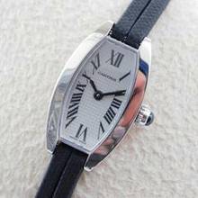 Thumbnail von Cartier Tonneau 18 Karat Weißgold Tonneau Damenuhr mit neuem original band und original Weißgold Schließe </h1>