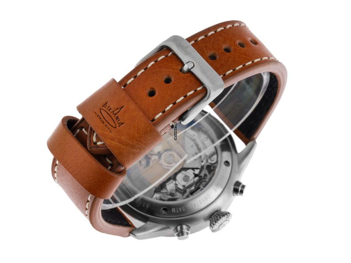 Thumbnail von Askania Bremen Stahl Automatik Armband Leder 43mm Ref.BRE-4401 Box&Pap. Full Set Neu