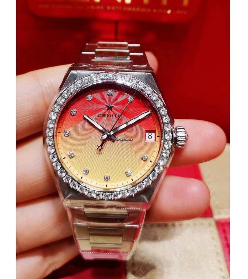  Zenith Defy Midnight Sunset orange dial FULL SET 