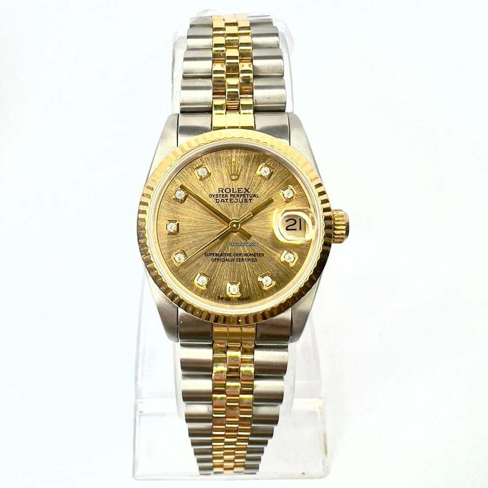  Rolex Datejust Oyster Perpetual DATEJUST Automatic 31mm 2 Tone Diamond Watch </h1> 