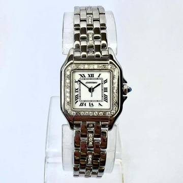  Cartier Panthère Quartz 23mm Steel 0.55TCW Diamond Watch </h1> 