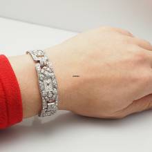 Thumbnail von Unbekannt Unknown Art Deco Diamond Ladies bracelet watch Platinum um 1920 </h1>