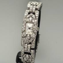 Thumbnail von Unbekannt Unknown Art Deco Diamond Ladies bracelet watch Platinum um 1920 </h1>