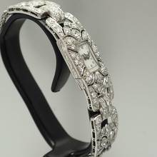 Thumbnail von Unbekannt Unknown Art Deco Diamond Ladies bracelet watch Platinum um 1920 </h1>