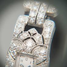 Thumbnail von Unbekannt Unknown Art Deco Diamond Ladies bracelet watch Platinum um 1920 </h1>