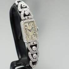 Thumbnail von Unbekannt Unknown Art Deco Diamond Ladies watch Platinum um 1920