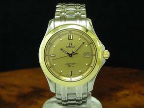 Thumbnail von Omega Seamaster 18kt 750 Gold / Edelstahl Herrenuhr Mit Datum / Ref 168.1501 </h1>