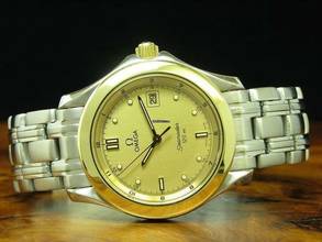 Thumbnail von Omega Seamaster 18kt 750 Gold / Edelstahl Herrenuhr Mit Datum / Ref 168.1501 </h1>