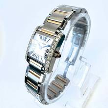 Thumbnail von Cartier Tank Française Quartz 20mm 2 Tone 0.80TCW DIAMOND Watch </h1>
