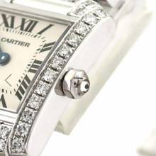 Thumbnail von Cartier Tank Française Quartz 20mm Steel 6.11TCW Full DIAMOND Watch </h1>