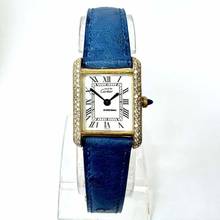 Thumbnail von Cartier Tank Hand Winding 21mm GP Silver 0.67TCW Diamond Watch </h1>