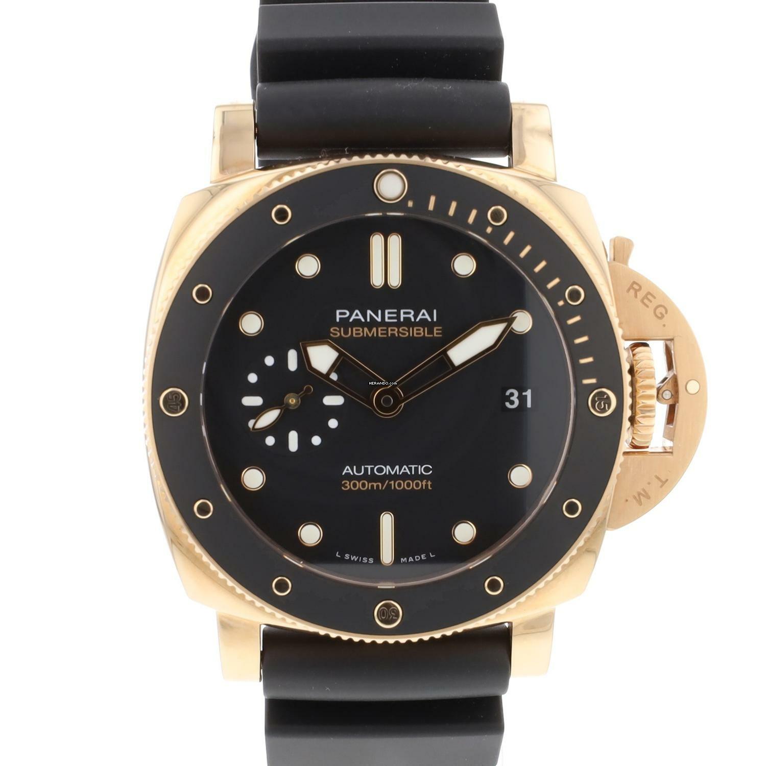  Panerai Luminor Submersible GoldTech 42MM Rose Gold NEW </h1> 
