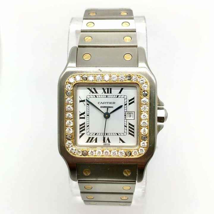  Cartier Santos Galbée 29mm Automatic 2 Tone 0.94TCW DIAMOND Watch  </h1> 