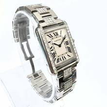 Thumbnail von Cartier Tank Solo Quartz 24mm Steel 1.53TCW DIAMOND Watch </h1>