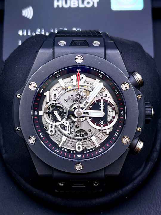 Hublot Big Bang Unico Black Magic 45mm Full Set 2022 Top condition with Box&Papers 