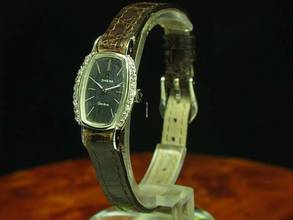 Thumbnail von Omega Genève 18kt 750 Weißgold Handaufzug Damenuhr + Diamant Besatz Kaliber 484 </h1>