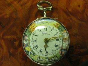 Thumbnail von Sibley London 925 Silber Open Face Spindeltaschenuhr Mit Schnecke & Kette </h1>