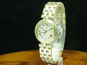 Thumbnail von Cartier Cougar Panthere Gold / Stahl Damenuhr / Kaliver Cartier 83 / Ref 183964 </h1>