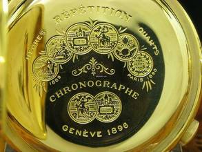 Thumbnail von 14kt 585 Gold Savonette Sprungdeckel Taschenuhr Chronograph Viertel-repetition </h1>