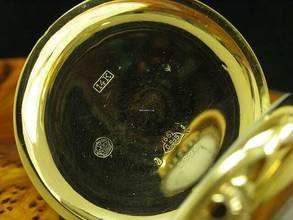 Thumbnail von 14kt 585 Gold Savonette Sprungdeckel Taschenuhr Chronograph Viertel-repetition </h1>