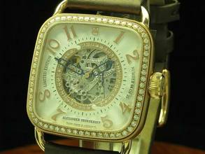 Thumbnail von Alexander Shorokhoff Pushkin Unique 18kt 750 Gold Handaufzug Damenuhr </h1>