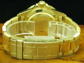 Thumbnail von Rolex Submariner Date 18kt Gold Herrenuhr / Fullset 1991 / Purple Dial / 16618 </h1>