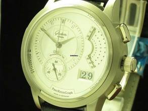 Thumbnail von Glashütte Original PanoRetroGraph 18kt 750 Gold Herrenuhr / Ref 60-01-02-02-06 </h1>