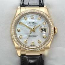 Thumbnail von Rolex Datejust 36 36mm 116188 Gelbgold 750 Perlmutt Diamanten Automatik 18kt Yellow Gold Damen Mother Of Pearl </h1>
