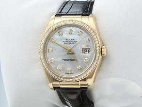 Thumbnail von Rolex Datejust 36 36mm 116188 Gelbgold 750 Perlmutt Diamanten Automatik 18kt Yellow Gold Damen Mother Of Pearl </h1>