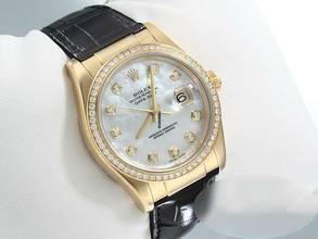 Thumbnail von Rolex Datejust 36 36mm 116188 Gelbgold 750 Perlmutt Diamanten Automatik 18kt Yellow Gold Damen Mother Of Pearl </h1>