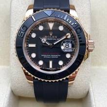 Thumbnail von Rolex Yacht-Master Rose 40 Oysterflex Black Dial Top Condition Full Set with Box & Papers 2016