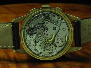 Thumbnail von Walux Geneve Gold Mantel / Edelstahl Handaufzug Chronograph Herrenuhr </h1>
