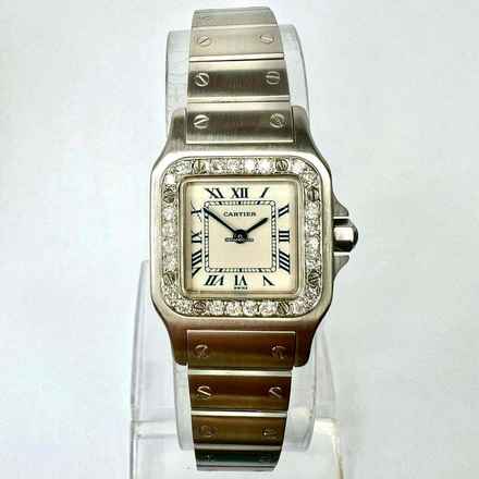  Cartier Santos Galbée 24mm Quartz Steel 0.69TCW Watch NEW Model </h1> 