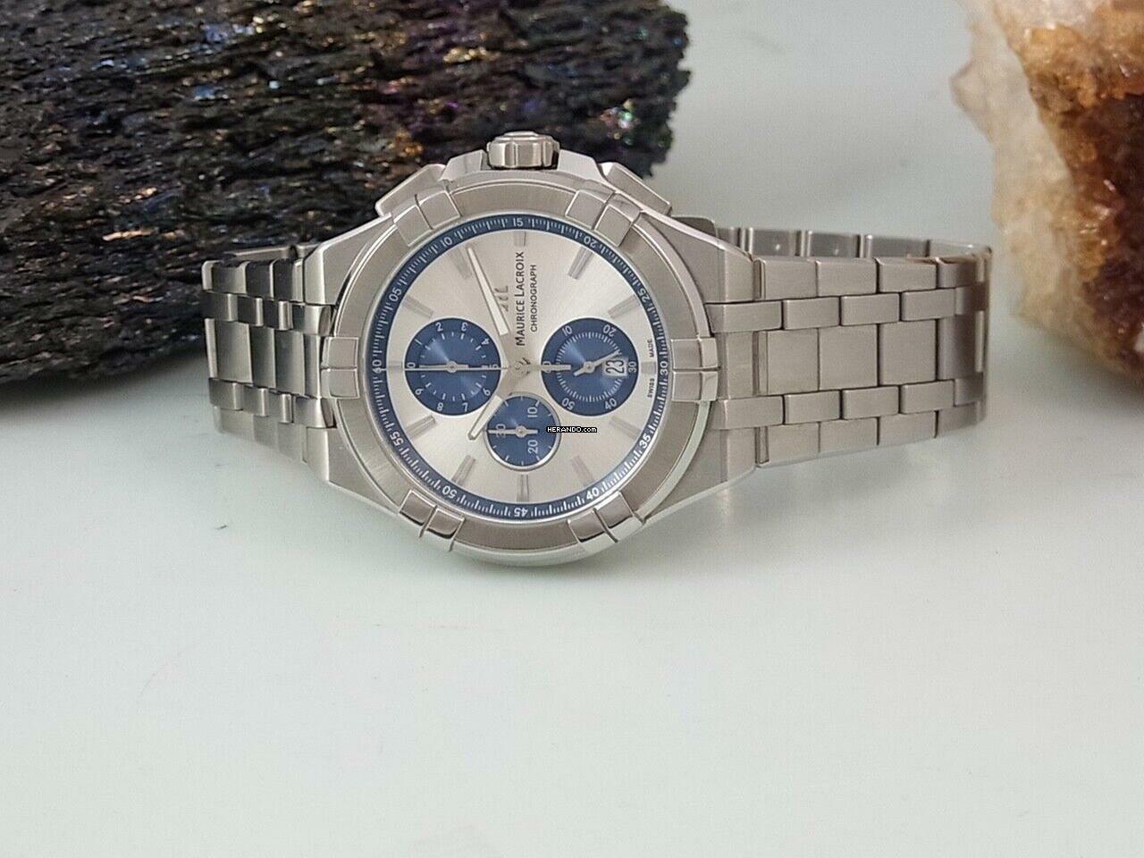 Thumbnail von Maurice Lacroix AIKON Chronograph Edelstahl Ø 44 Mm Herrenuhr Ai1018-ss002-131-1 </h1>