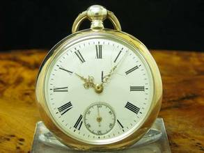 Thumbnail von Manufacture D' Horlogerie Lion 800 Silber Open Face Taschenuhr Schlüsselaufzug </h1>