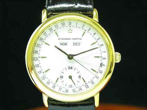  Eterna Matic Vollkalender Gold Mantel Automatic Herrenuhr / Ref 627.0580.22 </h1> 