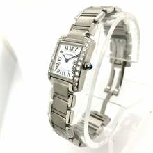Thumbnail von Cartier Tank Française Quartz 20mm Steel 0.80TCW DIAMOND Watch </h1>