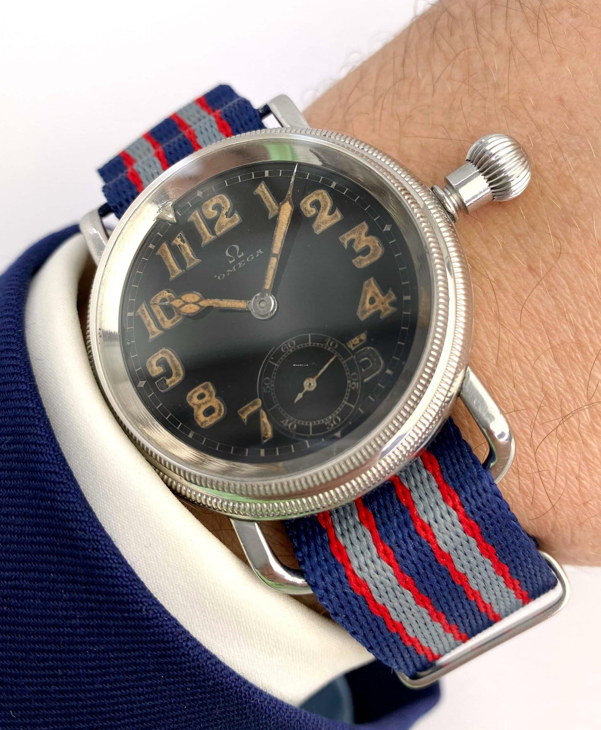  Omega Classic Rare Vintage Military Pilots Watch 1930s WITH ARCHIVE EXTRACT CK700 CK 700 AD 