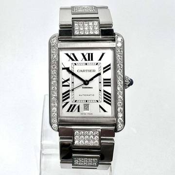  Cartier Tank Solo 3800 Automatic 31mm Steel 3.48TCW DIAMOND Watch </h1> 