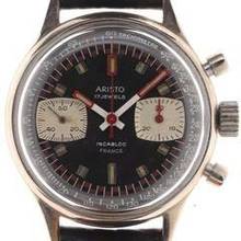 Thumbnail von Aristo Gents manual wind Wristwatch Chronograph 17 Jewels Incabloc France </h1>