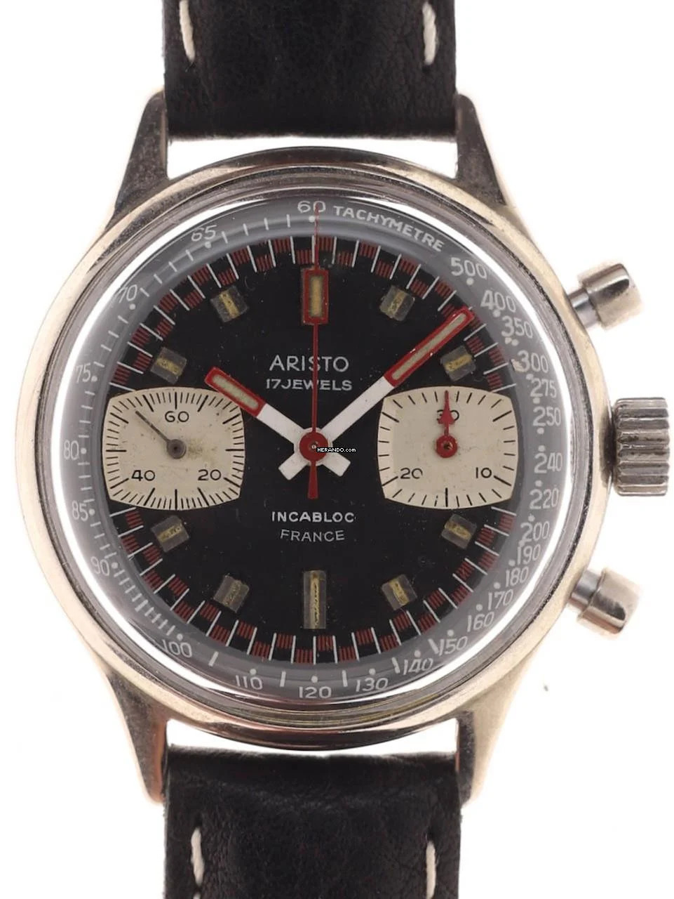 Aristo Gents manual wind Wristwatch Chronograph 17 Jewels Incabloc France </h1>
