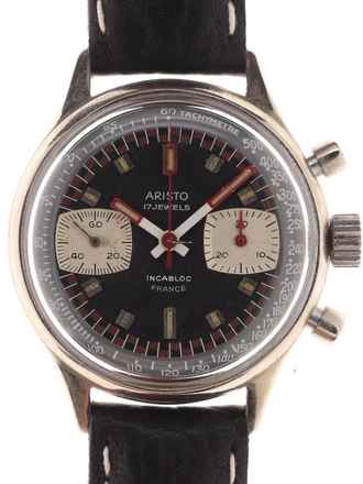 Aristo Gents manual wind Wristwatch Chronograph 17 Jewels Incabloc France </h1> 