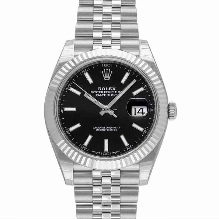  Rolex Datejust 41 126334 - Datejust 41 Black Steel/18k white gold Jubilee 41mm </h1> 