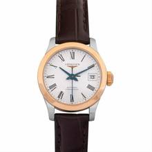 Thumbnail von Longines Record L23205112 - Record Automatic White Dial 18kt Rose Gold Ladies Watch </h1>