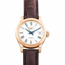 Thumbnail von Longines Record L23208112 - Record Automatic White Dial 18kt Rose Gold Ladies Watch </h1>