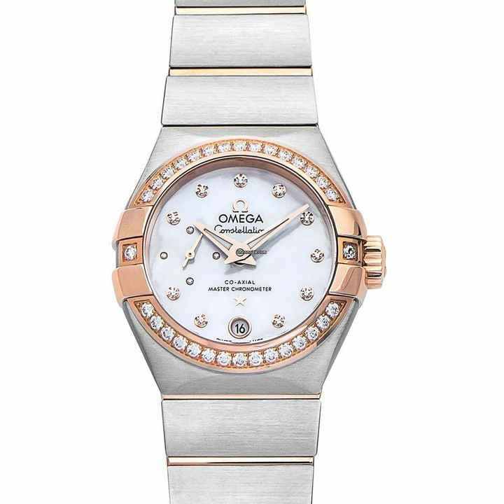  Omega Constellation Petite Seconde 127.25.27.20.55.001 - Constellation Automatic White Dial 18kt Rose Gold Ladies Watch </h1> 