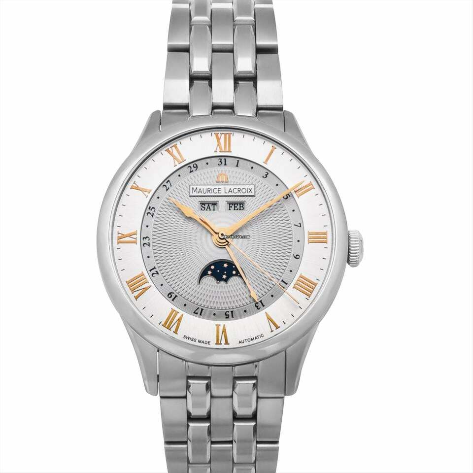  Maurice Lacroix Masterpiece Phases de Lune MP6607-SS002-111 - Masterpiece Automatic Silver Dial Stainless Steel Men's Watch </h1> 