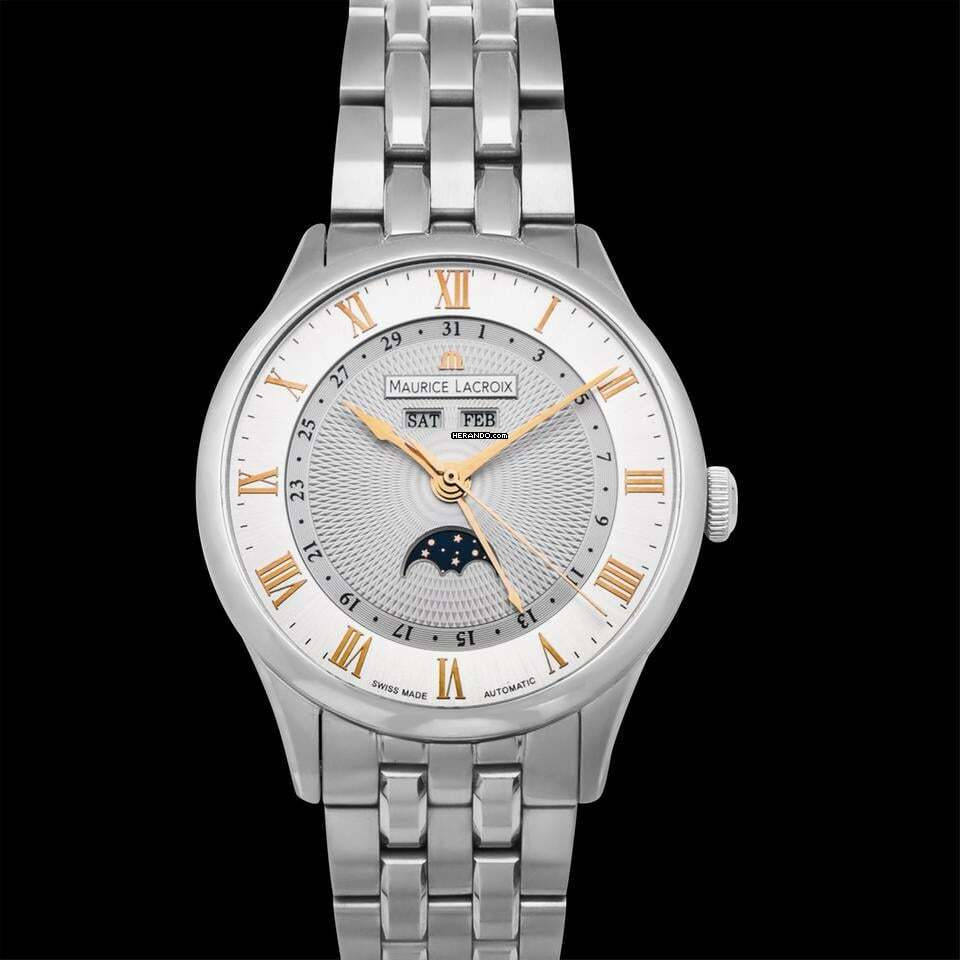 Thumbnail von Maurice Lacroix Masterpiece Phases de Lune MP6607-SS002-111 - Masterpiece Automatic Silver Dial Stainless Steel Men's Watch </h1>