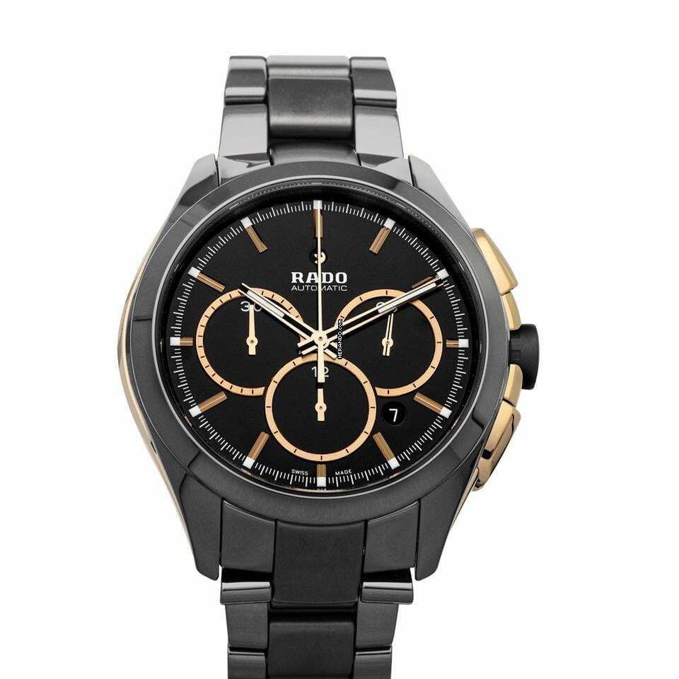  Rado HyperChrome Chronograph R32277152 - Hyperchrome Automatic Black Dial Ceramic Men's Watch </h1> 
